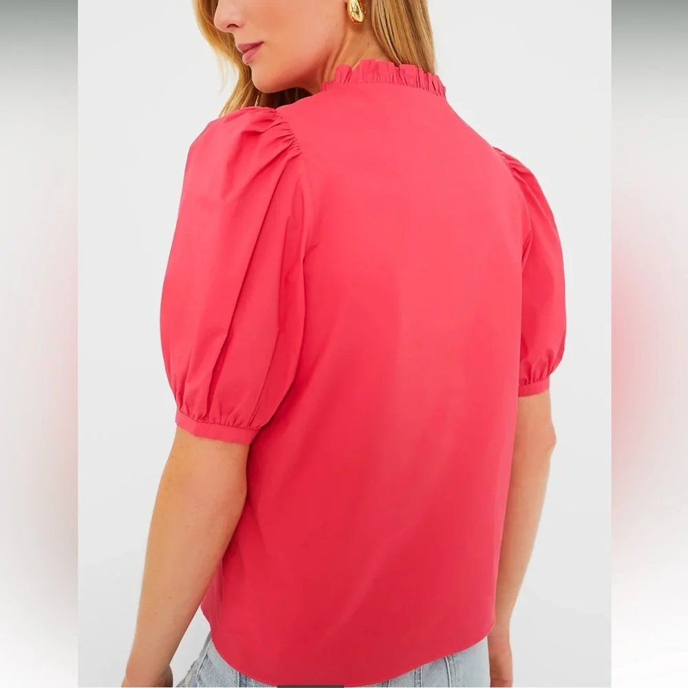 Watermelon Ruffle Leigh Blouse HYACINTH HOUSE